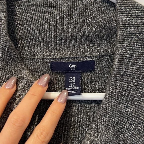 Gap Men Knit Jacket size XL in dark gray color - Picture 3 of 4